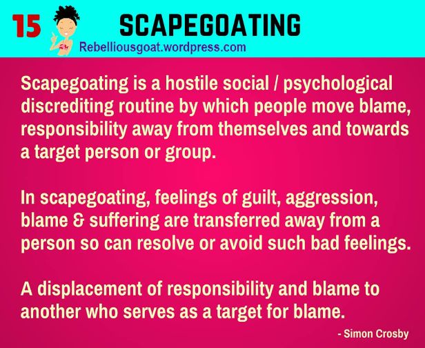 Psychology # 15 : Scapegoating